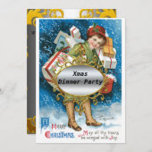 クリスマスディナーパーティの招待状 招待状 (正面/裏面)