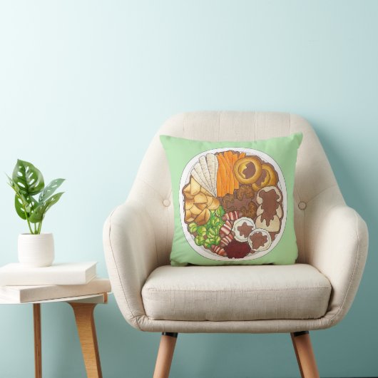 クリスマスディナーパーティーイギリスフェスティバルブリティッシュフード クッション (椅子)