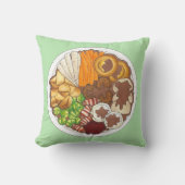 クリスマスディナーパーティーイギリスフェスティバルブリティッシュフード クッション (正面)