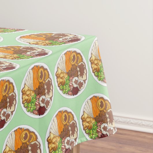 クリスマスディナーパーティーイギリスフェスティバルブリティッシュフード テーブルクロス (インサイチュ)