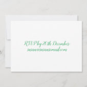 クリスマスディナーパーティーイギリスフェスティバルブリティッシュフード 招待状 (裏面)