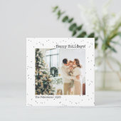 クリスマスディナーパーティーシンプルミニマリスト 招待状 (スタンド正面)