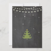 クリスマスディナーパーティーツリーライトスターズ招待状 招待状 (裏面)