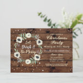 クリスマスディナーパーティーデイホリデーズウッドクリスマス 招待状 (スタンド正面)