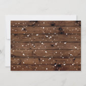 クリスマスディナーパーティーデイホリデーズウッドクリスマス 招待状 (裏面)