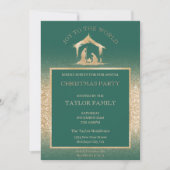 クリスマスディナーパーティー宗教出生シーン シーズンカード (正面)