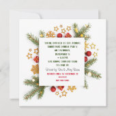 クリスマスディナーパーティー松 招待状 (正面)