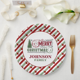 クリスマスディナーパーティー紙プレート ペーパープレート