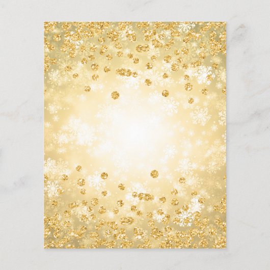 クリスマスディナーパーティー金ゴールドウィンターダイヤモンドグリッター チラシ (裏面)