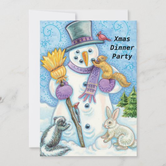 クリスマスディナーパーティー2招待状 招待状 (正面)