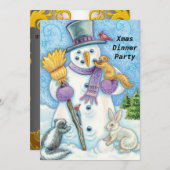 クリスマスディナーパーティー2招待状 招待状 (正面/裏面)