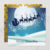 クリスマスディナーパーティー3招待状 招待状 (正面/裏面)