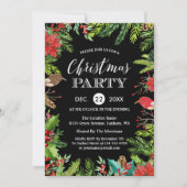 クリスマスディナーパーティー |素朴果実と松 招待状 (正面)