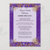 クリスマスディナーパープルメニュー雪の結晶 メニュー (正面)