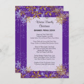 クリスマスディナーパープルメニュー雪の結晶 メニュー (正面/裏面)