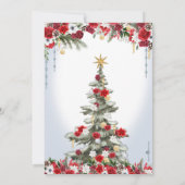 クリスマスディナーホリデーパーティシークレットサンタ 招待状 (裏面)