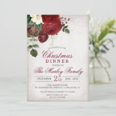 クリスマスディナーホリデーパーティー招待状 招待状 (スタンド正面)