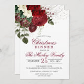 クリスマスディナーホリデーパーティー招待状 招待状 (正面/裏面)