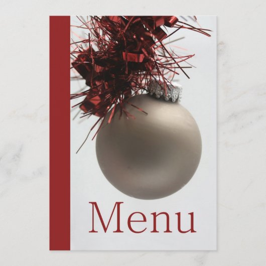 クリスマスディナーメニューカード メニュー (正面)