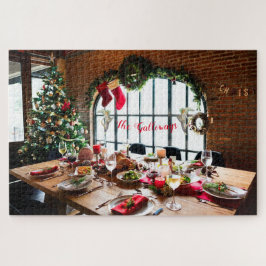 クリスマスディナーモノグラム食品天使の伝統 ジグソーパズル