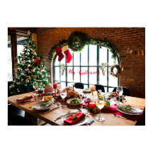 クリスマスディナーモノグラム食品天使の伝統