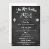 クリスマスディナーヴィンテージチャルクボード招待状 招待状 (正面/裏面)