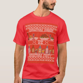クリスマスディナー対クリスマスパーティー Tシャツ