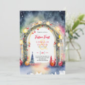 クリスマスディナー招待フェスティブフィースト 招待状 (スタンド正面)