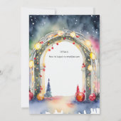 クリスマスディナー招待フェスティブ・フィースト 招待状 (裏面)