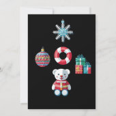 クリスマスディナー招待状カード – 12月25日 招待状 (裏面)