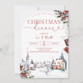 クリスマスディナー招待状クリスマスパーティー招待状 招待状 (正面)