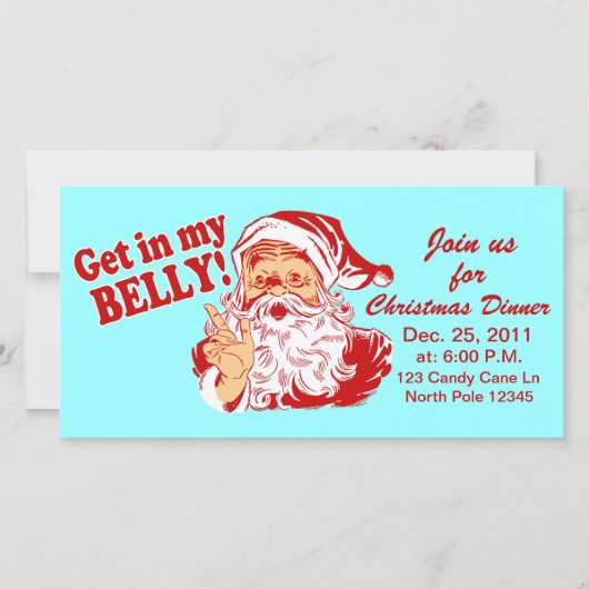 クリスマスディナー招待状 (正面)