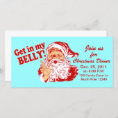 クリスマスディナー招待状 (正面/裏面)