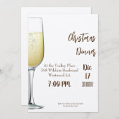 クリスマスディナー招待状 シーズンカード (正面/裏面)