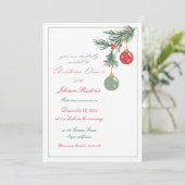 クリスマスディナー招待状 招待状 (スタンド正面)