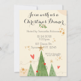 クリスマスディナー招待状 招待状