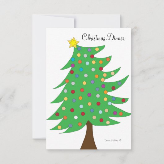 クリスマスディナー招待状 招待状 (正面)