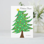 クリスマスディナー招待状 招待状 (スタンド正面)