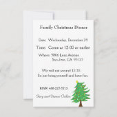 クリスマスディナー招待状 招待状 (裏面)