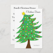 クリスマスディナー招待状 招待状 (正面/裏面)