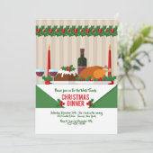 クリスマスディナー招待状 招待状 (スタンド正面)