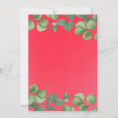 クリスマスディナー招待状、編集可能なテンプレート 招待状 (裏面)