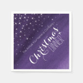 クリスマスディナー星空の夜のカスタムナプキン スタンダードカクテルナプキン (正面)