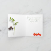 クリスマスディナー,ハーブ,スパイス,トマト, シーズンカード (内部)