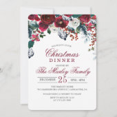 クリスマスディナー ホリデーパーティー招待状 招待状 (正面)