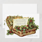 クリスマスディナー ヴィンテージ ご招待 招待状 (正面/裏面)