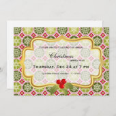 クリスマスディナー 招待状 (正面/裏面)