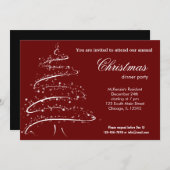 クリスマスディナー 招待状 (正面/裏面)