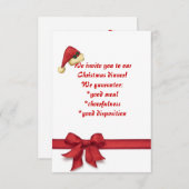 クリスマスディナー、招待状 招待状 (正面/裏面)