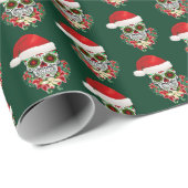 クリスマスデイオブザデッドシュガースカルサンタハット ラッピングペーパー (ロールコーナー)